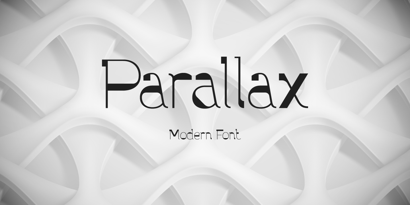 Beispiel einer Parallax-Schriftart